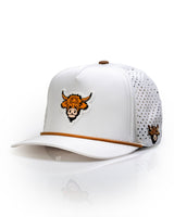 Vaca de las Highlands Blanca - Gorra de Cuerda Perforada