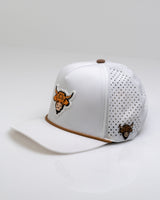 Vaca de las Highlands Blanca - Gorra de Cuerda Perforada