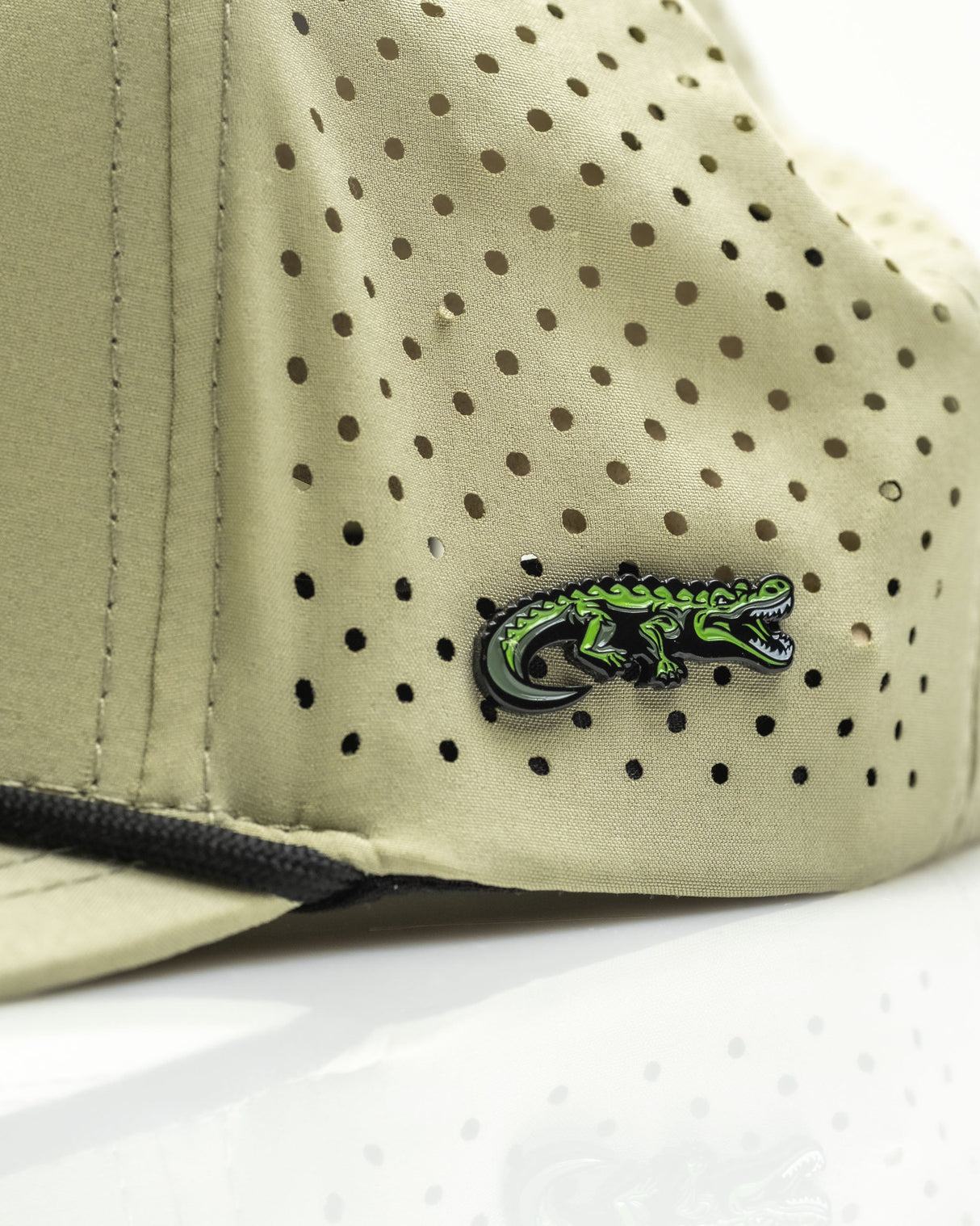 Gator Olive - Gorra de cuerda perforada