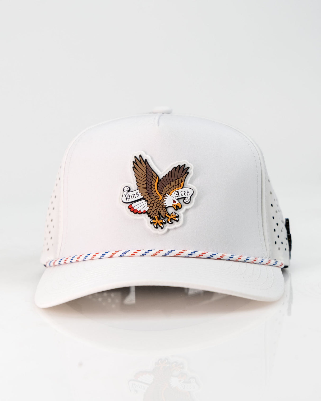 Freedom Eagle Blanco - Gorra de cuerda perforada