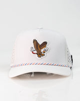 Freedom Eagle Blanco - Gorra de cuerda perforada