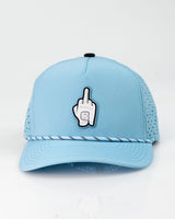 Gorra de cuerda perforada - Azul bebé, dedo medio