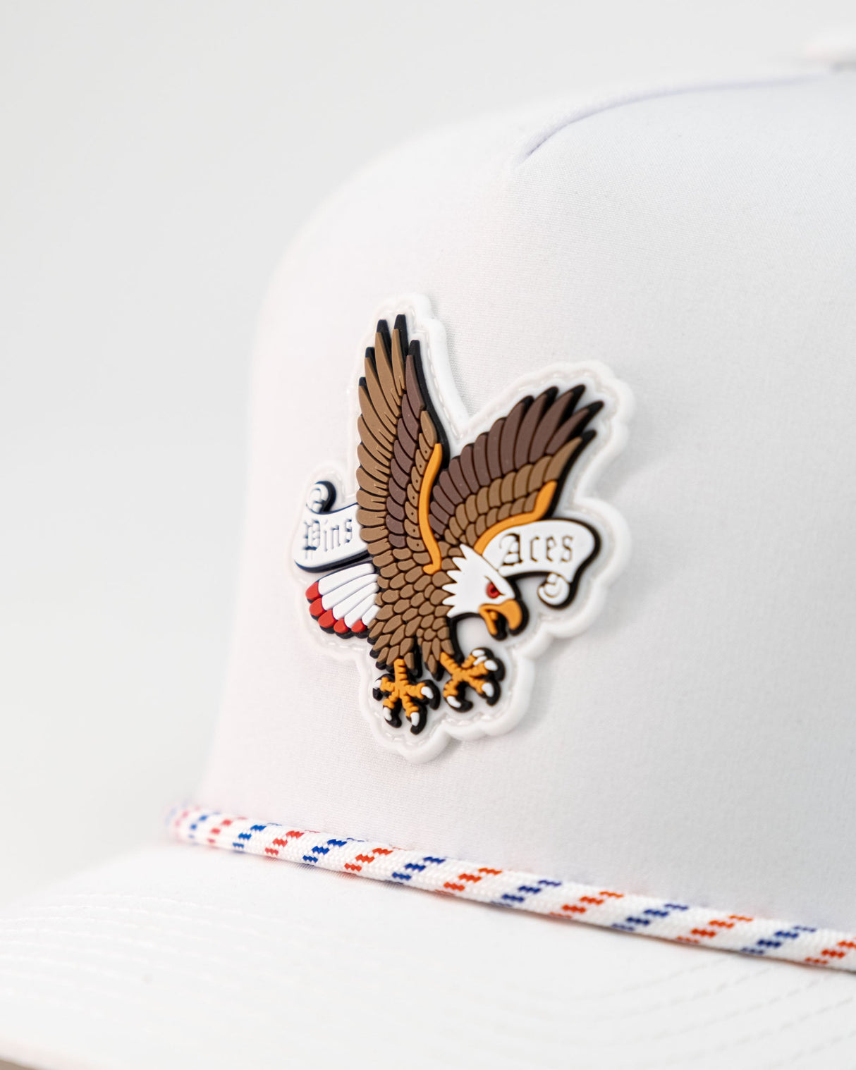 Freedom Eagle Blanco - Gorra de cuerda perforada