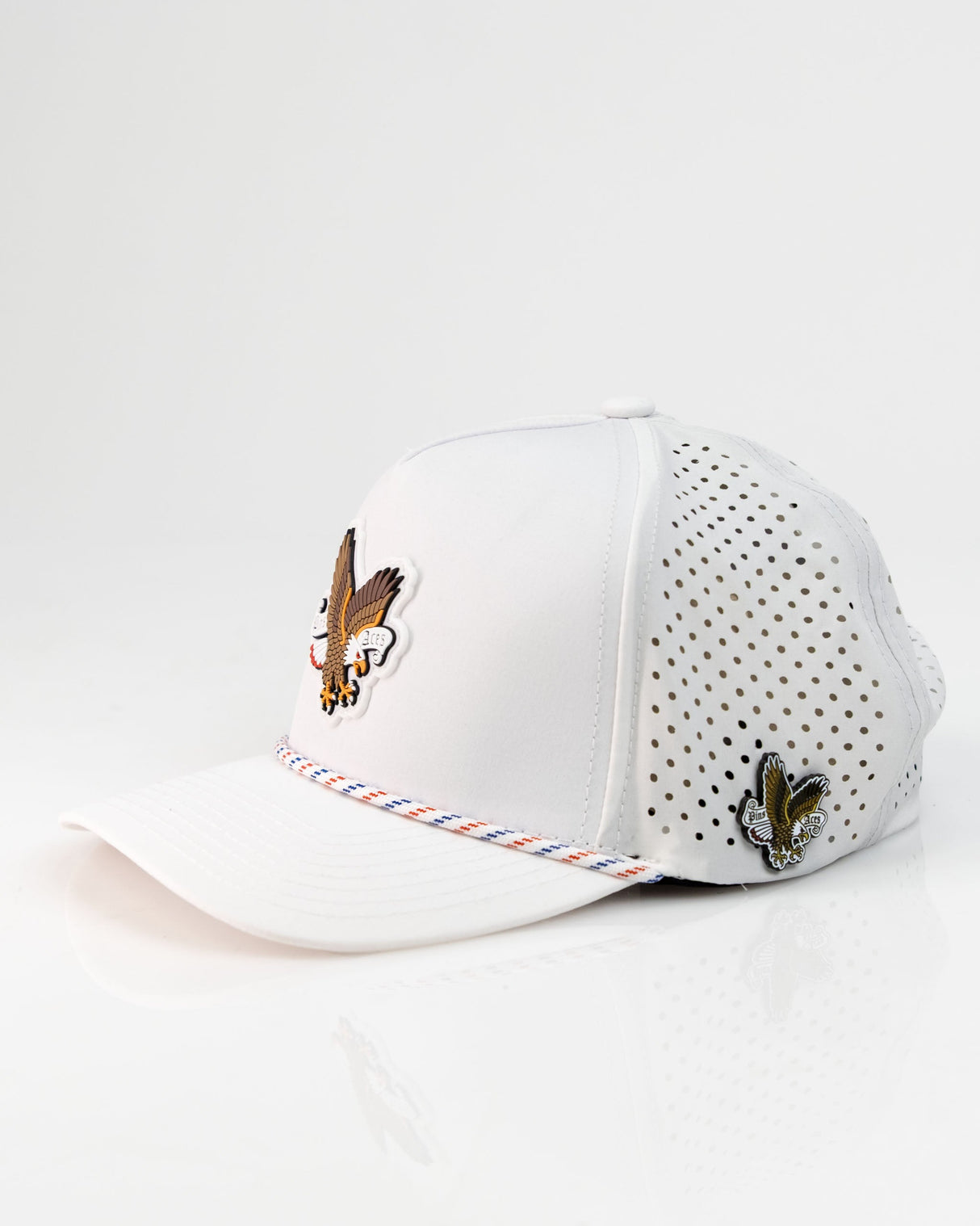 Freedom Eagle Blanco - Gorra de cuerda perforada