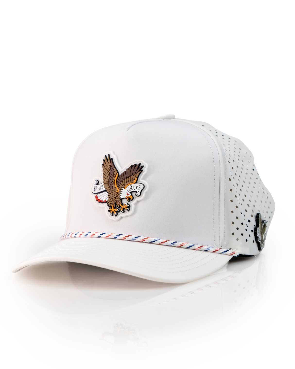 Freedom Eagle Blanco - Gorra de cuerda perforada