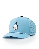 Gorra de cuerda perforada - Azul bebé, dedo medio