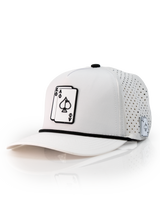 Gorra de Cuerda Perforada Ace/King Blanca