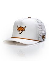 Vaca de las Highlands Blanca - Gorra de Cuerda Perforada