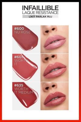 Loreal Paris Infaillible: Rouge Paris Liquid Lipstick - Intense Color, Long Lasting Glossy Shine - Vibrant Red Liquid Lipstick