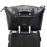 Caroline Vegan Leather Monogram Weekender Duffel Bag