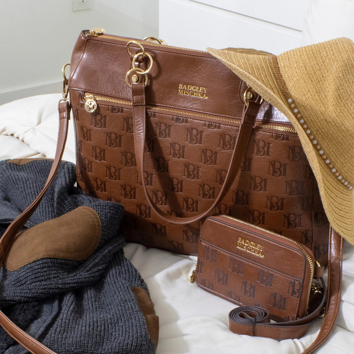 Bolsa de viaje Madalyn de cuero vegano rústico