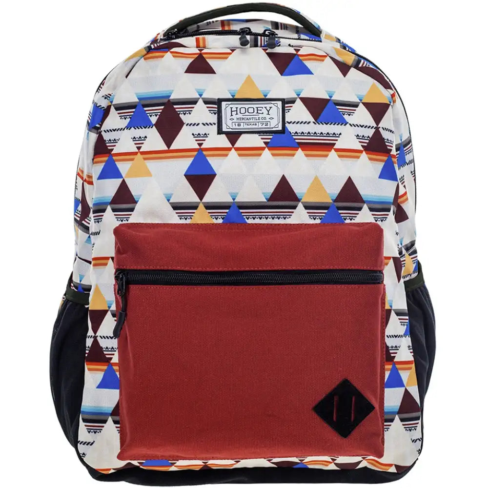 Mochila HOOey "Recess" Diamond Aztec (crema/burdeos)