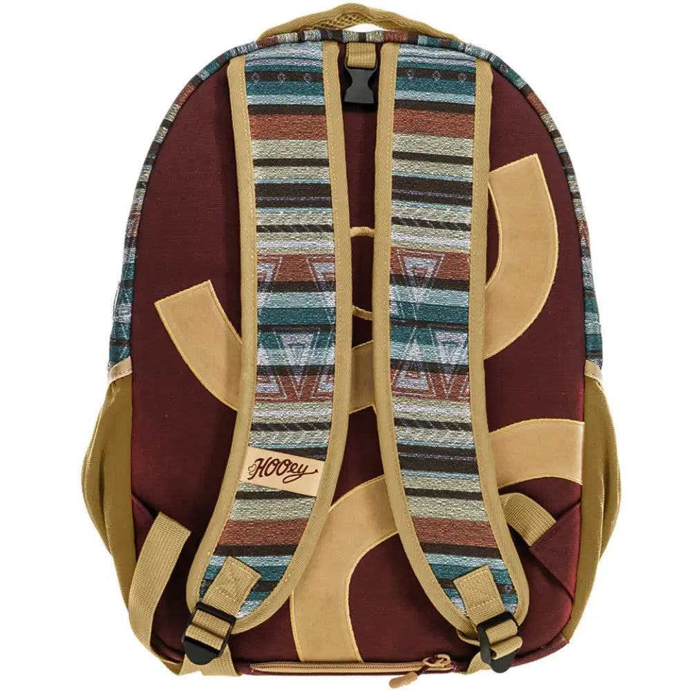 Mochila HOOey "Recess" Serape (Beige/Burdeos)