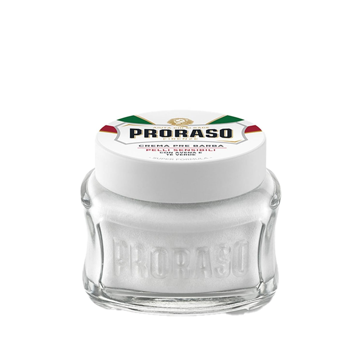 Proraso Pre-Shave Cream with Green Tea and Oat Extract - Soothes Sensitive Skin, Natural Ingredients, 3.38 fl oz