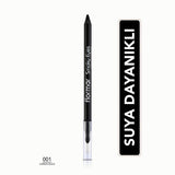 Flormar Smoky Eyes Carbon Black Waterproof Eyeliner - Long-Lasting, Waterproof Formula for Dramatic Eye Makeup