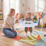Centro de actividades para bebés saltador y rebotador con 6 juguetes interactivos luces y música