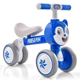 Bicicleta de equilibrio sin pedales para bebé, ligera, de 4 ruedas, para bebés - Azul