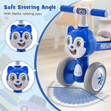 Bicicleta de equilibrio sin pedales para bebé, ligera, de 4 ruedas, para bebés - Azul