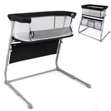 Baby Bassinet Bedside Crib with Adjustable Height Comfy Mattress