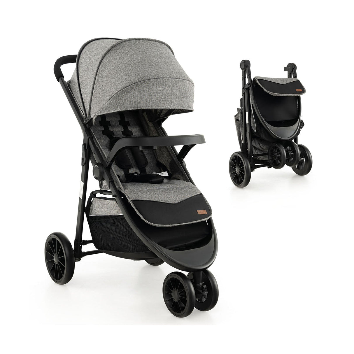Cochecito de jogging para bebés con capota ajustable para recién nacidos