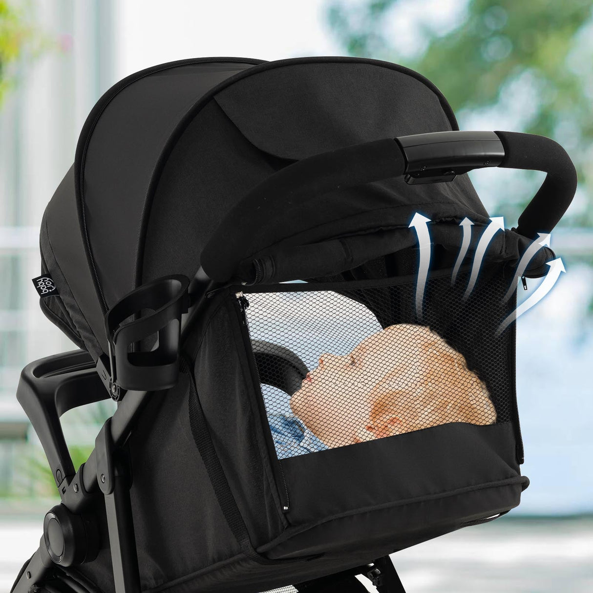 Cochecito de jogging para bebés con capota ajustable para recién nacidos