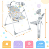 Mecedora Eléctrica Plegable para Bebés con Respaldo Ajustable