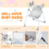Mecedora Eléctrica Plegable para Bebés con Respaldo Ajustable