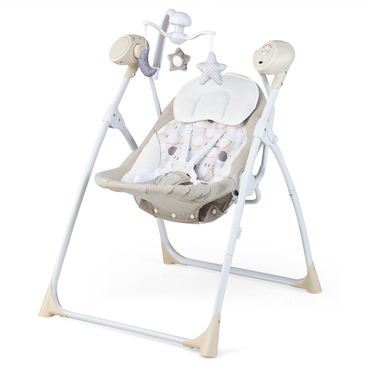 Mecedora Eléctrica Plegable para Bebés con Respaldo Ajustable