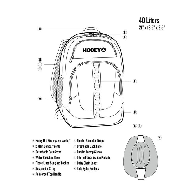 Mochila HOOey "Ox" Flag (Gris/Negro)