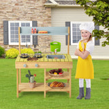Cocina de juguete para exteriores con estufa