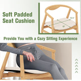Sillón auxiliar de bambú con reposabrazos y respaldo curvo - Natural