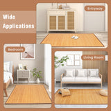 5 x 8 Feet Bamboo Floor Mat with Anti-Slip Backing for Living Room Bedroom