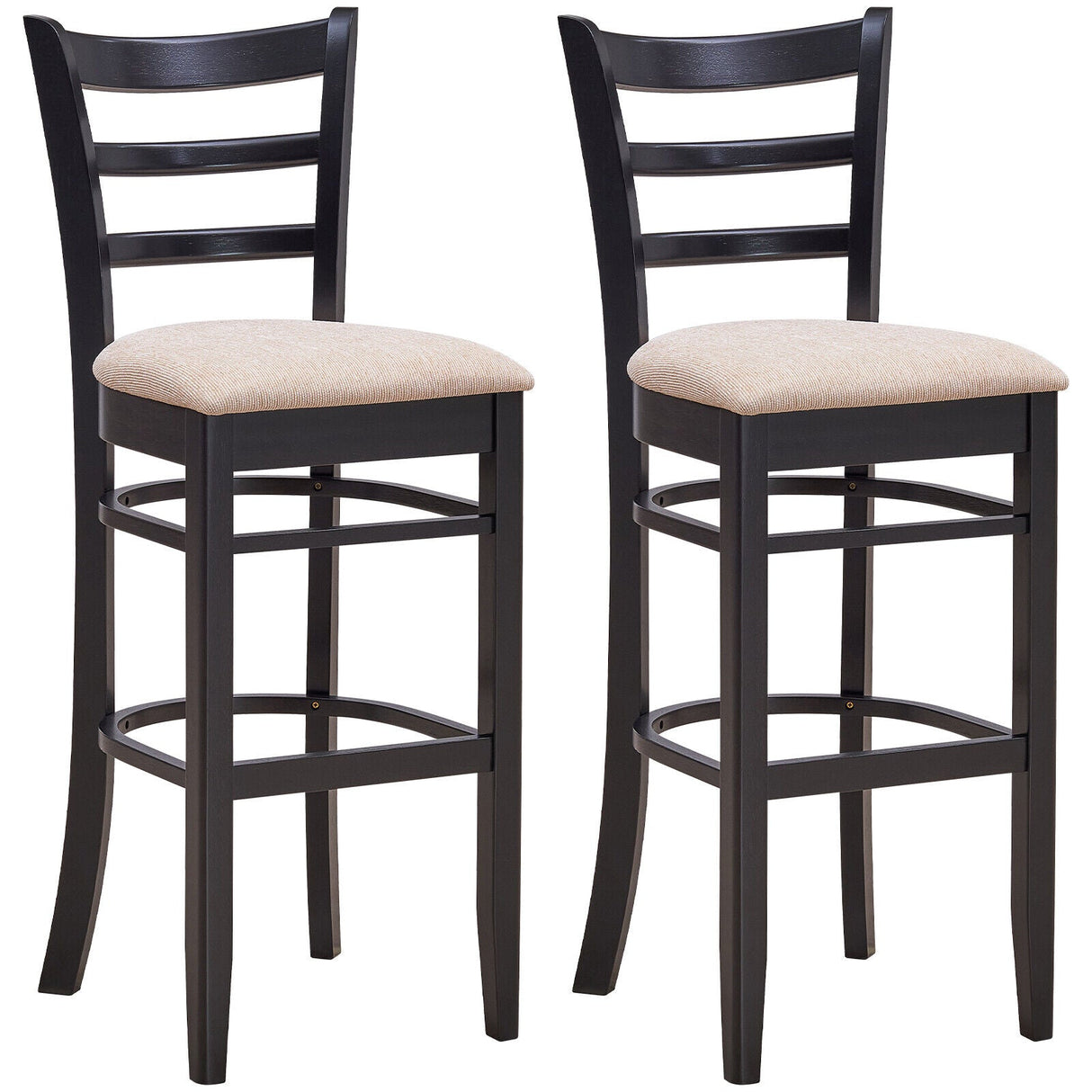 Taburetes de bar con respaldo ergonómico, cómodo reposapiés y asiento acolchado suave