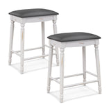 29 Inch Bar Stool Set of 2 with Padded Seat Cushions and Wood Legs-29 inches