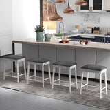 29 Inch Bar Stool Set of 2 with Padded Seat Cushions and Wood Legs-29 inches