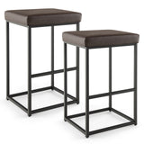 30 Inch Barstools Set of 2 with PU Leather Cover