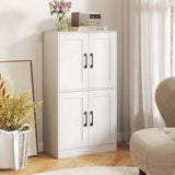 Bathroom Cabinet 43.5 inch Storage Cabinet with Doors and Adjustable Shelves