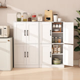 Bathroom Cabinet 43.5 inch Storage Cabinet with Doors and Adjustable Shelves