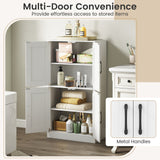 Bathroom Cabinet 43.5 inch Storage Cabinet with Doors and Adjustable Shelves