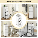 Mueble de baño con 3 cajones, 4 divisores superiores y 1 toallero - Blanco
