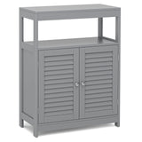 Freestanding Bathroom Floor Cabinet with Double Shutter Doors