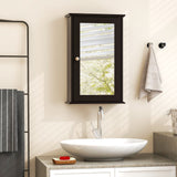 Armario de pared para baño con puerta de espejo individual