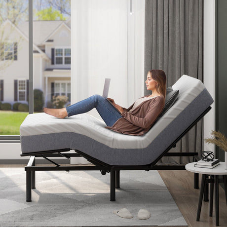 Colchón 3D de espuma viscoelástica de gel y espuma convolucionada para cama articulada