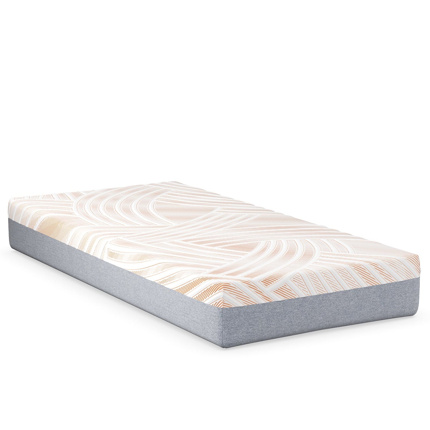 Colchón de espuma viscoelástica tamaño individual con cubierta de jacquard para base de cama ajustable