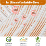 Colchón de espuma viscoelástica tamaño individual con cubierta de jacquard para base de cama ajustable