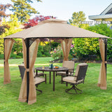 10 x 12 Feet Gazebo Replacement Top with Air Vent and Drainage Holes