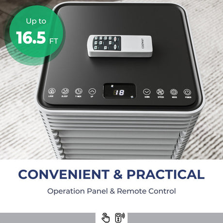 Enfriador de aire de 10000 BTU con ventilador y modo deshumidificador