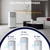 Enfriador de aire de 10000 BTU con ventilador y modo deshumidificador