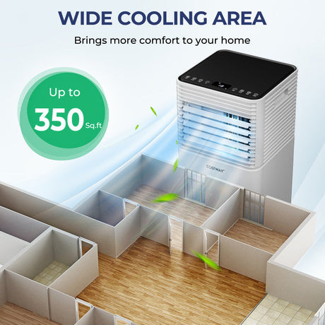 Enfriador de aire de 10000 BTU con ventilador y modo deshumidificador
