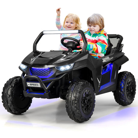 UTV de 12 V para niños de 2 asientos con función de arranque lento y música